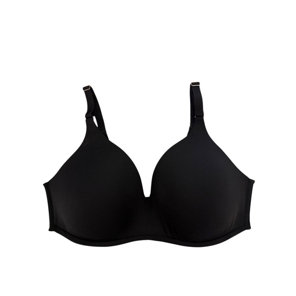 Soma Women's Size 38DD Black Vanishing Back 360 Wireless Ultra-Thin Padding Bra